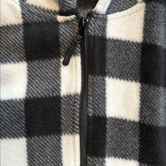 Black and White Checkered Hooded Onesie Unisex SZ Medium 💕Bogo! - Picture 5 of 6